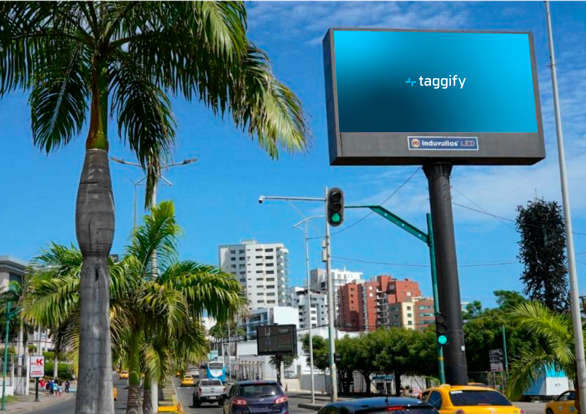 EC - Manta - Puerto de Manta - Avmalecon Ingreso Peatonal Playa Murcielago Pantalla Led - Manta